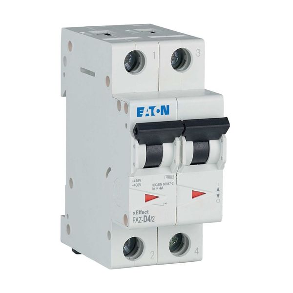 Miniature circuit breaker (MCB), 4 A, 2p, characteristic: D image 10