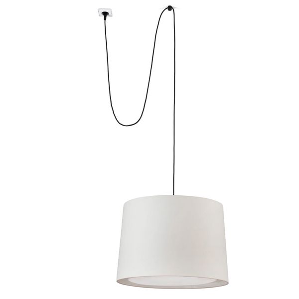 CONGA PENDANT LAMP WITH PLUG E27 ø500*350*ø450 BEI image 1