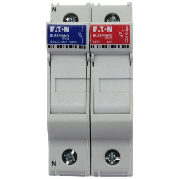 Fuse-holder, LV, 32 A, AC 690 V, 10 x 38 mm, 1P+N, UL, IEC, DIN rail mount image 4