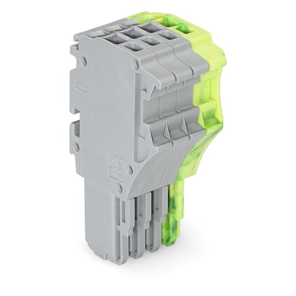 1-conductor female connector Push-in CAGE CLAMP® 1.5 mm² gray, green-y image 1