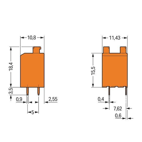 PCB terminal block push-button 1.5 mm² orange image 5