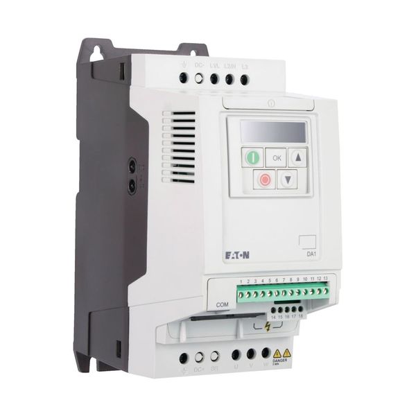 Variable frequency drive, 500 V AC, 3-phase, 6.5 A, 4 kW, IP20/NEMA 0, 7-digital display assembly image 7