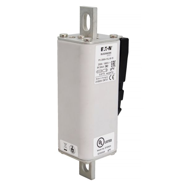 Fuse-link, high speed, 200 A, DC 1500 V, 1XL, 51 x 189 mm, gPV, IEC, UL, with indicator, bolt-in image 29