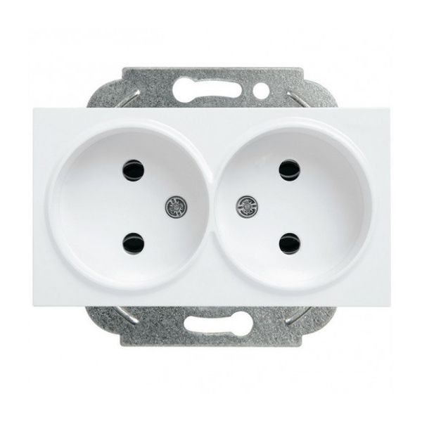 Karre Plus-Arkedia White Two Gang Socket image 1