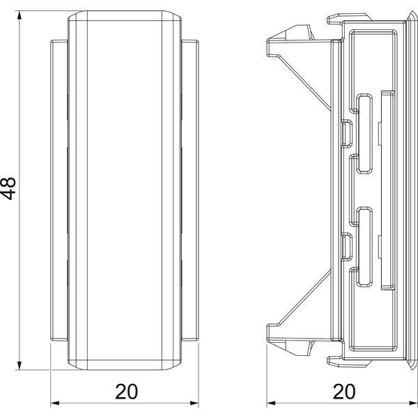 GK-OTSA45LGR Joint cover for Rapid 45-2 cover 48x20x20 image 2