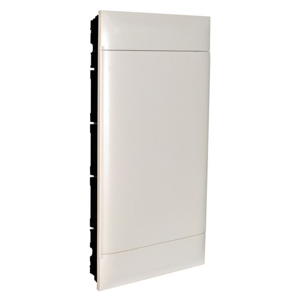 LEGRAND 4X18M FLUSH CABINET WHITE DOOR E + N  TERMINAL BLOCK FOR MASONRY WALL image 1