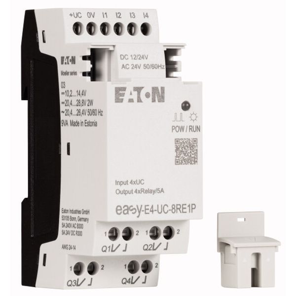 I/O expansion, For use with easyE4, 12/24 V DC, 24 V AC, Inputs/Outputs expansion (number) digital: 4, Push-In image 4