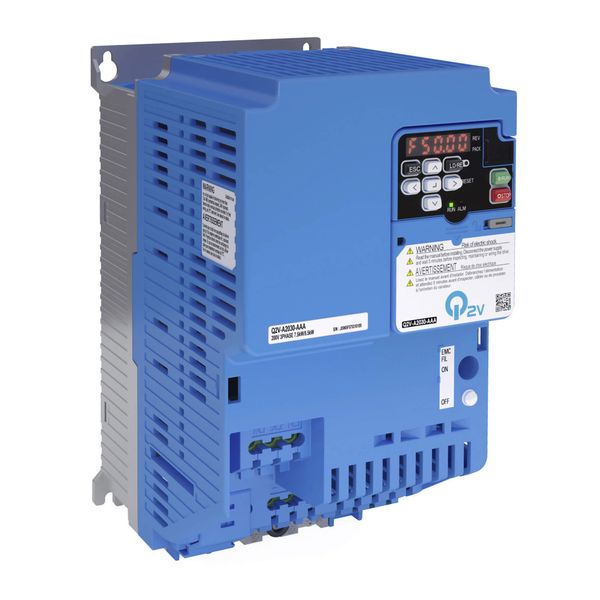 Inverter Q2V, 400 V, ND: 23.4 A / 11.0 kW, HD: 18.0 A / 7.5 kW, IP20, image 3