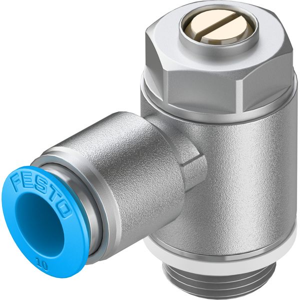 GRLA-3/8-QS-10-D One-way flow control valve image 1