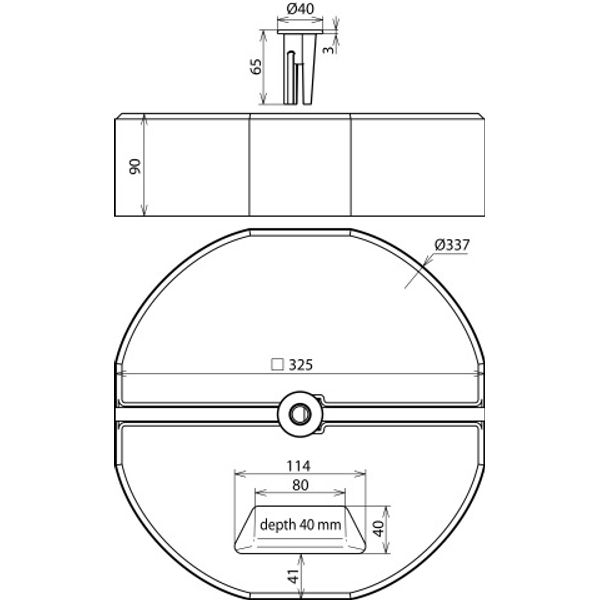 Concrete base C45/55 17kg w. grip recess a. threaded adapter M16 D 337 image 2