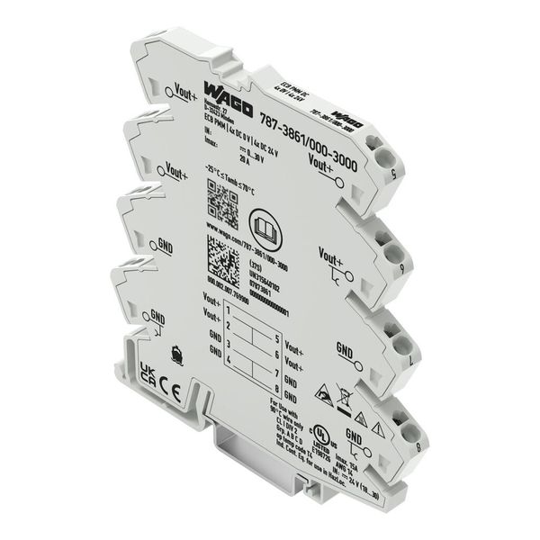 787-3861/000-3000 Potential distribution module; 2 potentials; with 4 clamping points each (0V / 24V) image 1