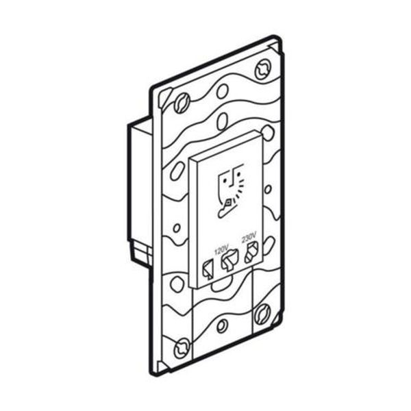 Shaver socket Arteor - 230 V / 120-230 V - 3 modules - magnesium image 1