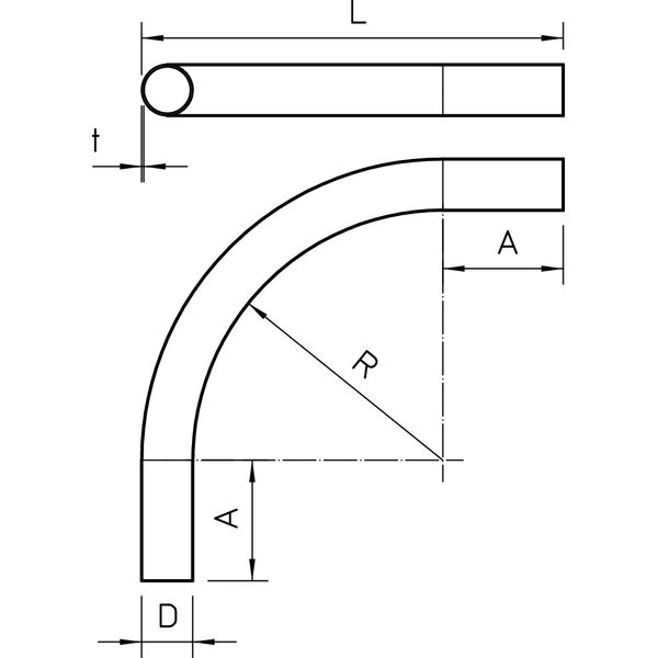 KBH25 LGR Plastic armoured pipe bend halogen-free ¨25mm image 2