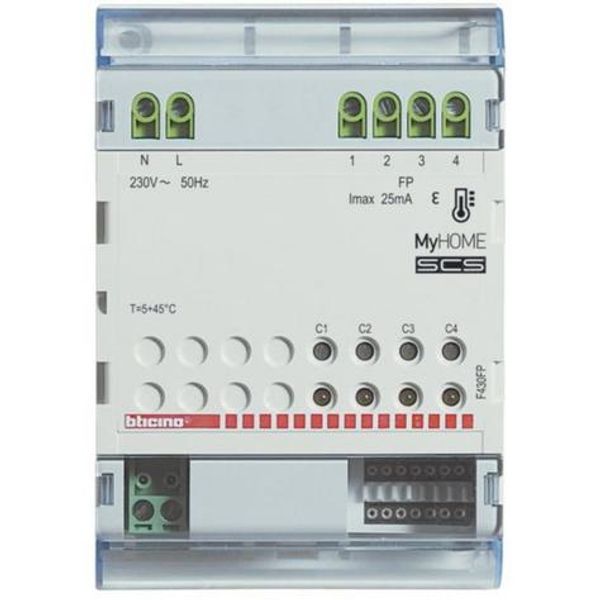 Pilot wire actuator for MyHOME BUS temperature management - 4 modules image 1