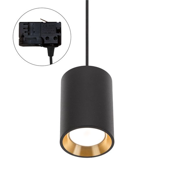 CHLOE GU10 MINI SURFACE MOUNTED GU10 250V IP20 70x100mmBLACK, INNER GOLD round TRACK image 14