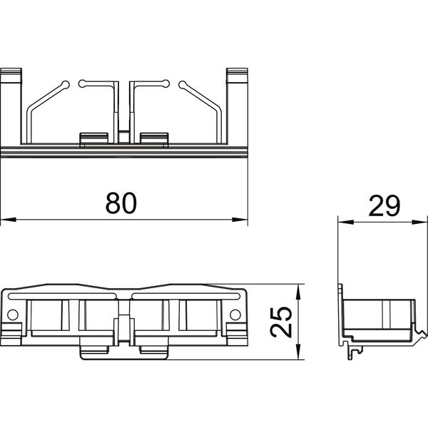 GAD OTA Cover adapter for Design duct 25x80x29 image 2