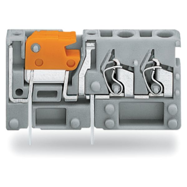 Stackable 2-conductor PCB terminal block with knife disconnect 2.5 mm² image 2