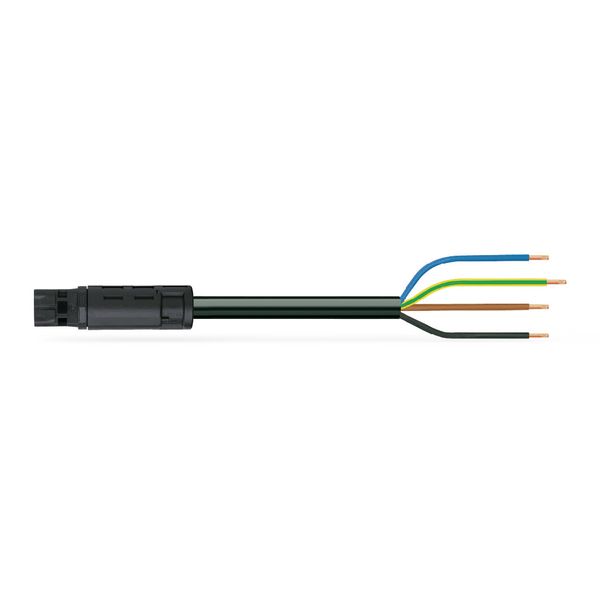 pre-assembled connecting cable;Eca;Plug/open-ended;black image 1