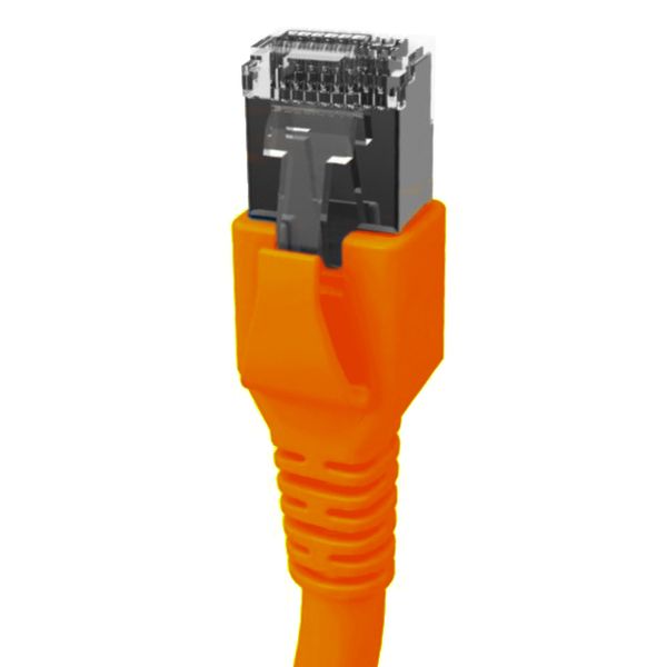 Patchcord RJ45 shielded Cat.6a 10GB, LS0H, orange,   2.0m image 1