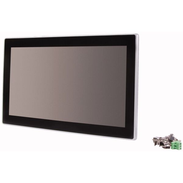 User interface with PLC, 24VDC, 15.6-inch PCT widescreen display, 1366x768 pixels, 2xEthernet, 1xRS232, 1xRS485, 1xCAN, 1xProfibus, 1xSD card slot image 6