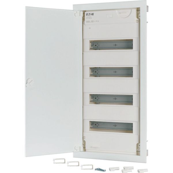 Hollow wall compact distribution board, 4-rows, super-slim sheet steel door image 2