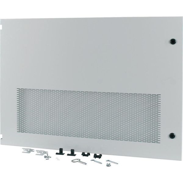 Section wide door, ventilated, left, HxW=700x1000mm, IP31, grey image 3