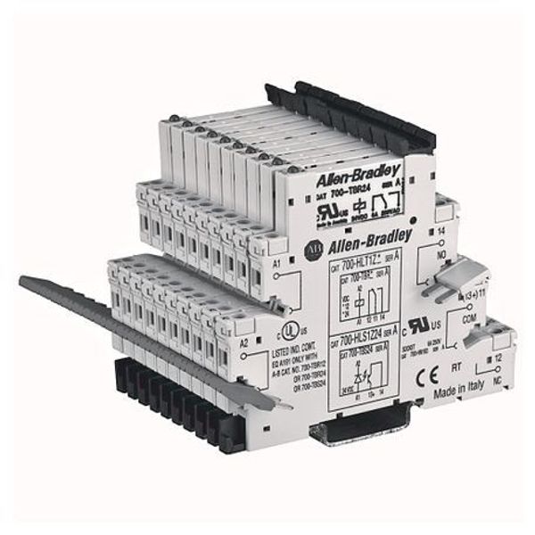 Allen-Bradley, 700-HL Electromechanical Relay Output, DPDT (2 C/O), w/ Screw Terminals, 12V DC, Touch Safe Terminal Construction image 1