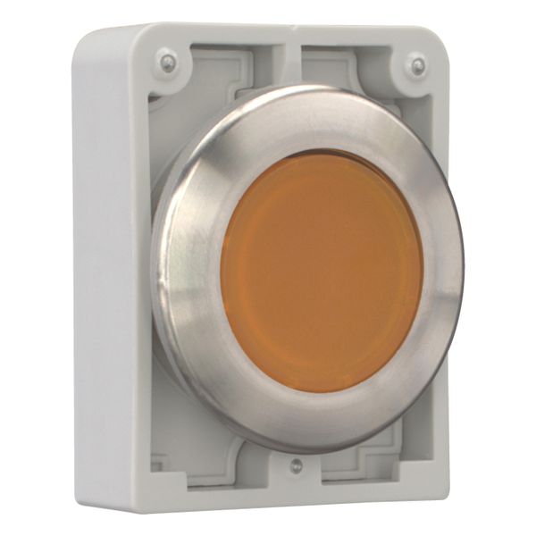 Illuminated pushbutton actuator, RMQ-Titan, flat, momentary, orange, blank, Front ring stainless steel image 8