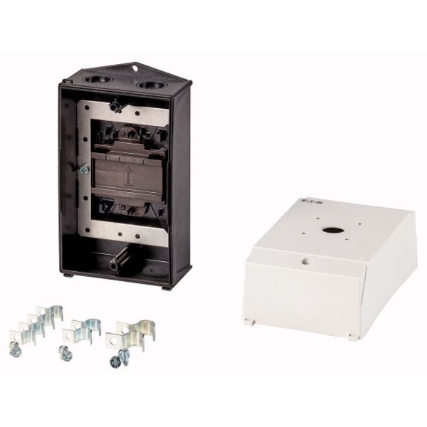 Insulated enclosure CI-K2H, H x W x D = 181 x 100 x 80 mm, for T0-2, hard knockout version, with mounting plate screen image 1