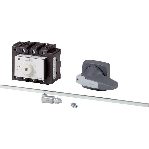 Main switch, P3, 100 A, rear mounting, 3 pole + N, 1 N/O, 1 N/C, STOP function, Lockable in the 0 (Off) position, With metal shaft for a control panel image 4