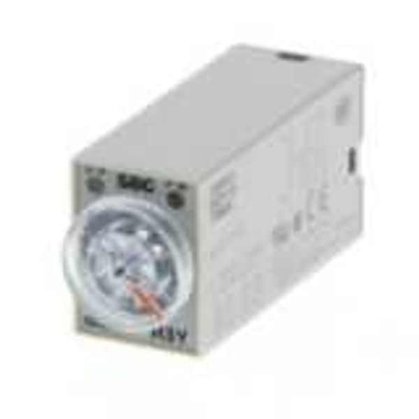 Timer, plug-in, 8-pin, on-delay, DPDT, 100-110 VDC Supply voltage, 1 S image 1