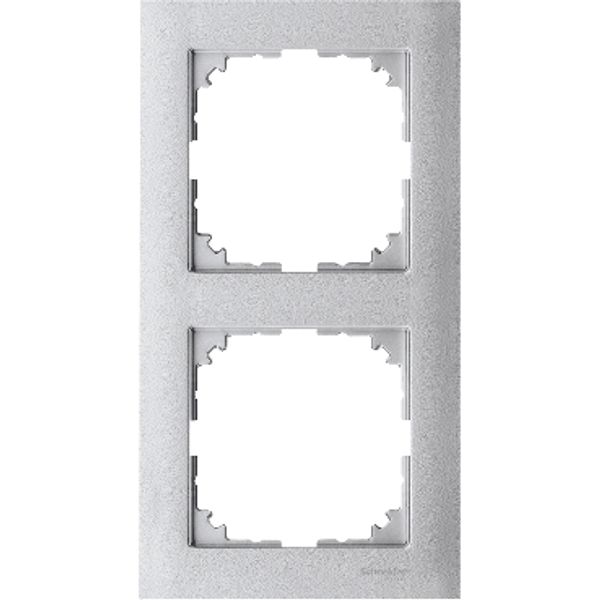 M-Pure frame, 2-gang, aluminium image 2