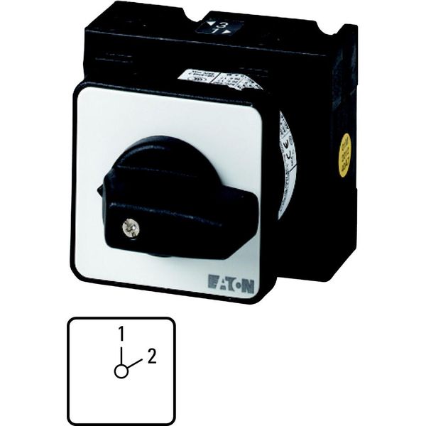 Reversing switches, T3, 32 A, flush mounting, 3 contact unit(s), Contacts: 6, 45 °, maintained, Without 0 (Off) position, 1-2, SOND 30, Design number image 5