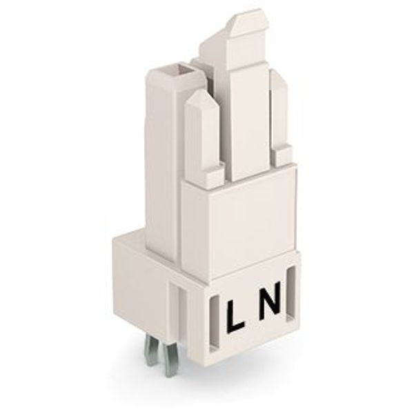 Socket for PCBs straight 2-pole white image 2