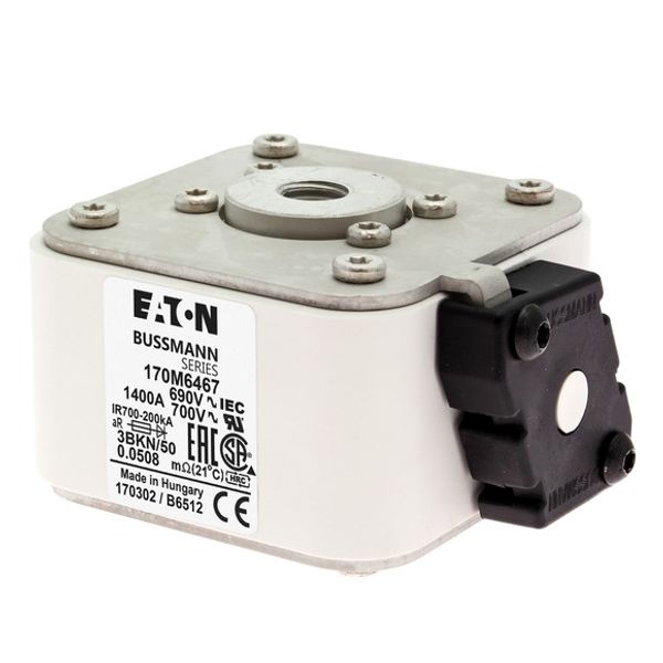 Fuse-link, high speed, 1400 A, AC 690 V, size 3, aR, IEC, UL, type K indicator image 3