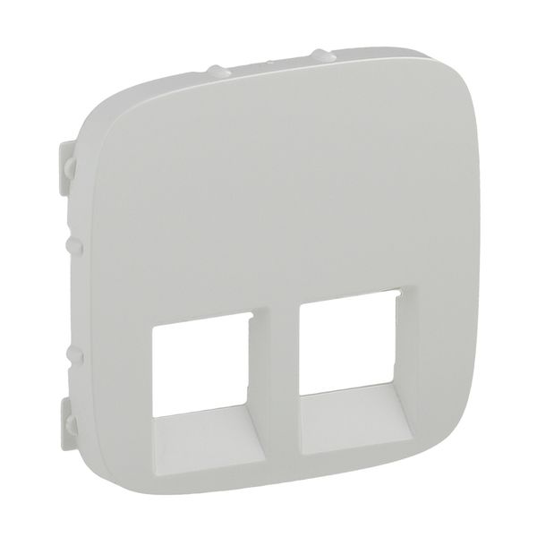 Cover plate Valena Allure - double RJ 45/RJ 11 socket - white image 1