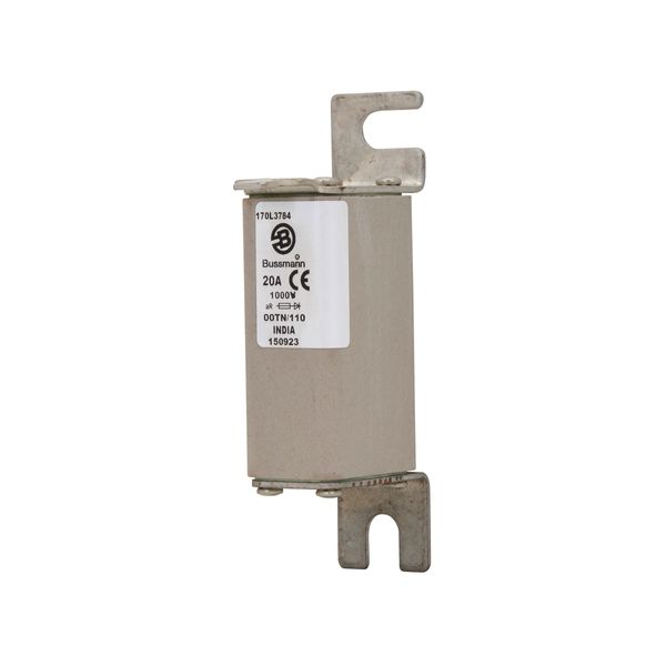 Fuse-link, high speed, 20 A, AC 1000 V, Size 00, 30 x 67 x 128 mm, aR, IEC, single indicator image 5