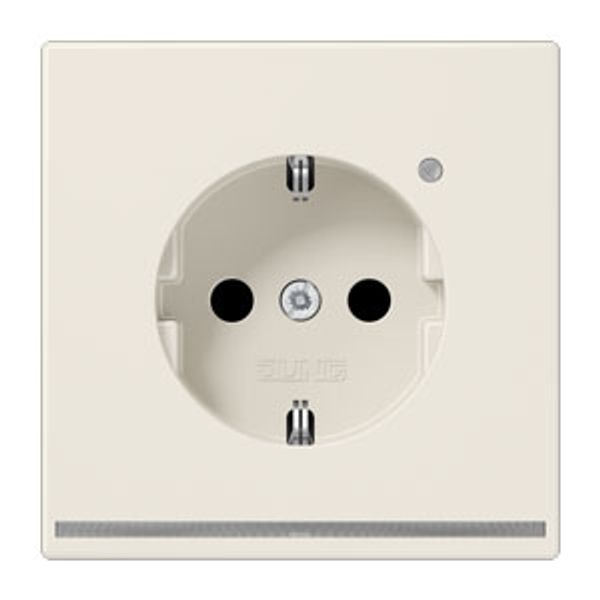 Schuko socket with LED pilot light LS1520-OLNW image 1