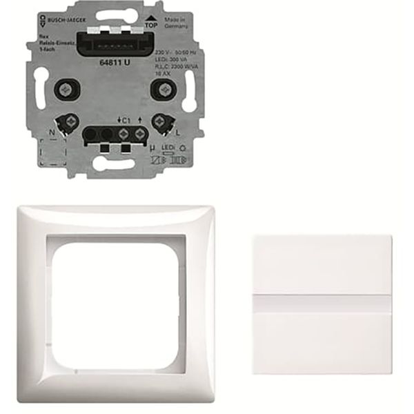 64765 UJ-914 CoverPlates (partly incl. Insert) Busch-flexTronics Alpine white image 1