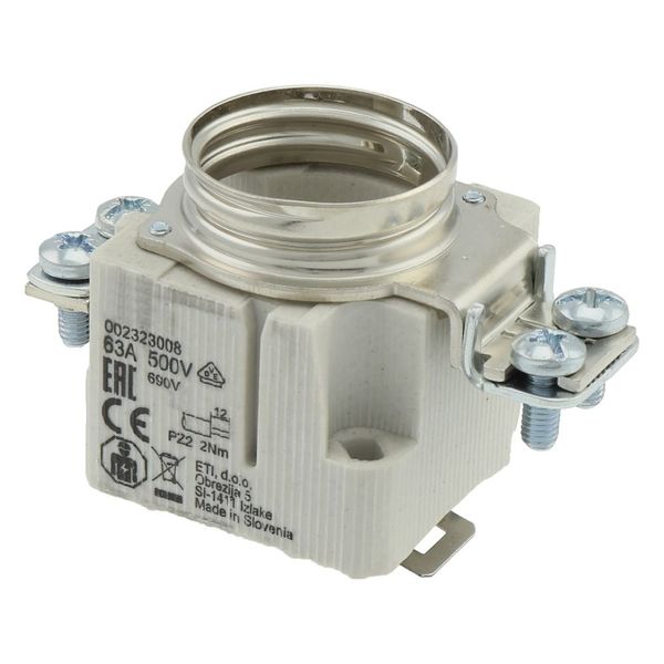 Fuse-base, LV, 63 A, AC 500 V, D3, IEC, rail mount, suitable wire 2.5 - 25 mm2 image 51