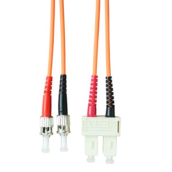 FO Patchcord Duplex ST/SC,62,5/125æm OM1, LS0H, orange, 5m image 2