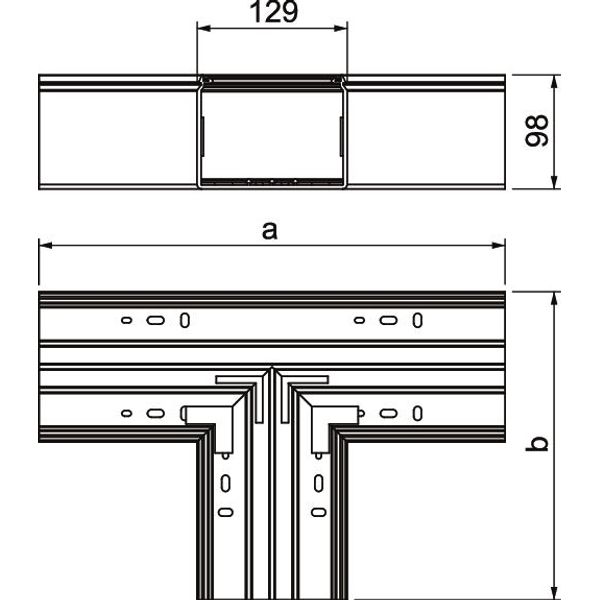 WDK T100130LGR T piece  400x130x100 image 2