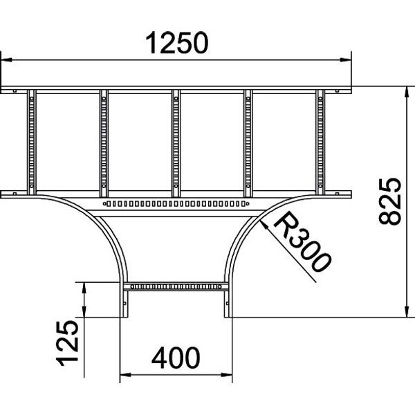 LT 640 R3 A2 T piece for cable ladder 60x400 image 2