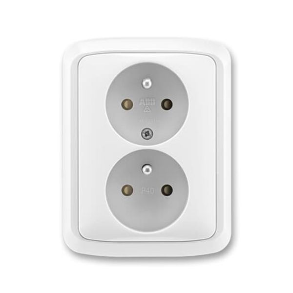 5583A-C02357 H Double socket outlet with earthing pins, shuttered, with turned upper cavity, with surge protection image 50