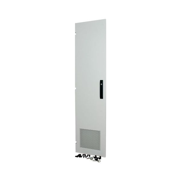 Section door, ventilated IP31, hinges left, HxW = 2000 x 650mm, grey image 3