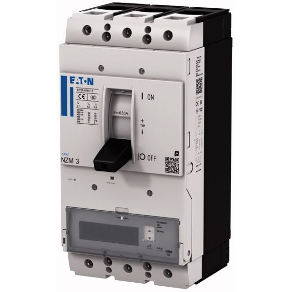 NZM3 PXR25 circuit breaker - integrated energy measurement class 1, 630A, 3p, Screw terminal, 1000VAC image 2