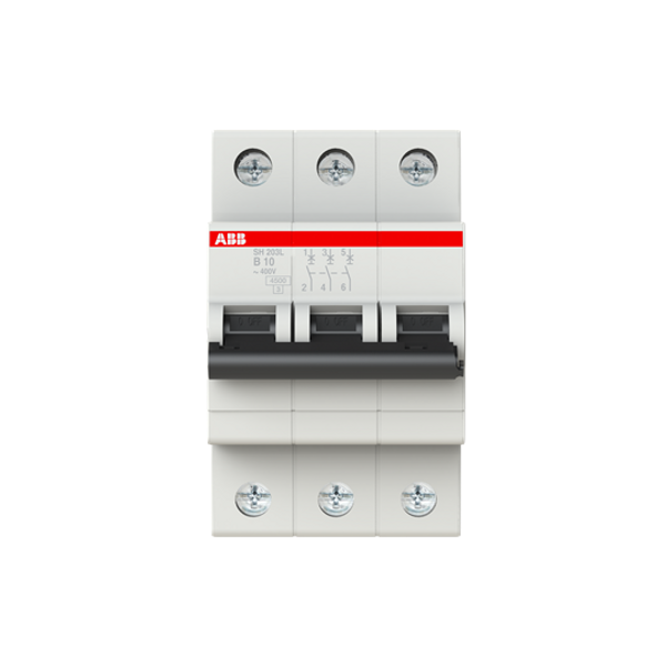 SH203L-B10 Miniature Circuit Breaker - 3P - B - 10 A image 1