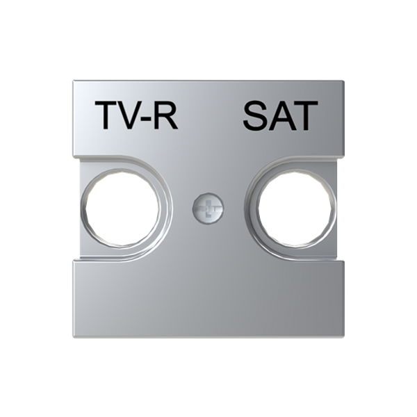 N2250.1 PL Cover plate for TV-R/SAT - 2M - Silver image 1