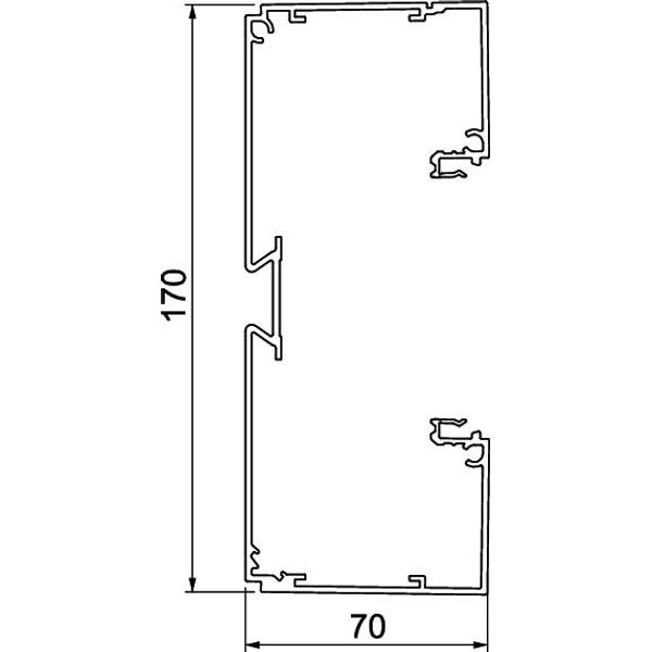 BRA 70170 EL Device installation trunking SIGNA STYLE 70x170 anodised 70x170x2000 image 2