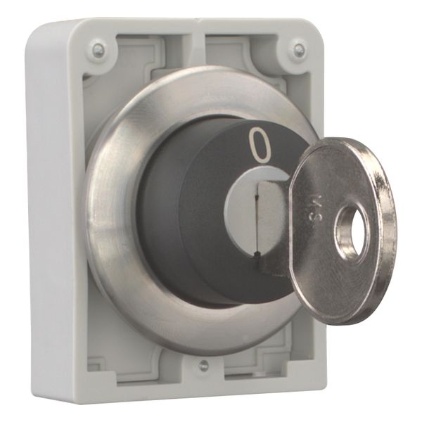 Key-operated actuator, Flat Front, maintained, 2 positions, MS10, Key withdrawable: 0, Bezel: stainless steel image 8